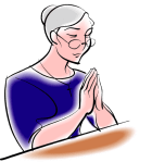 Older woman praying