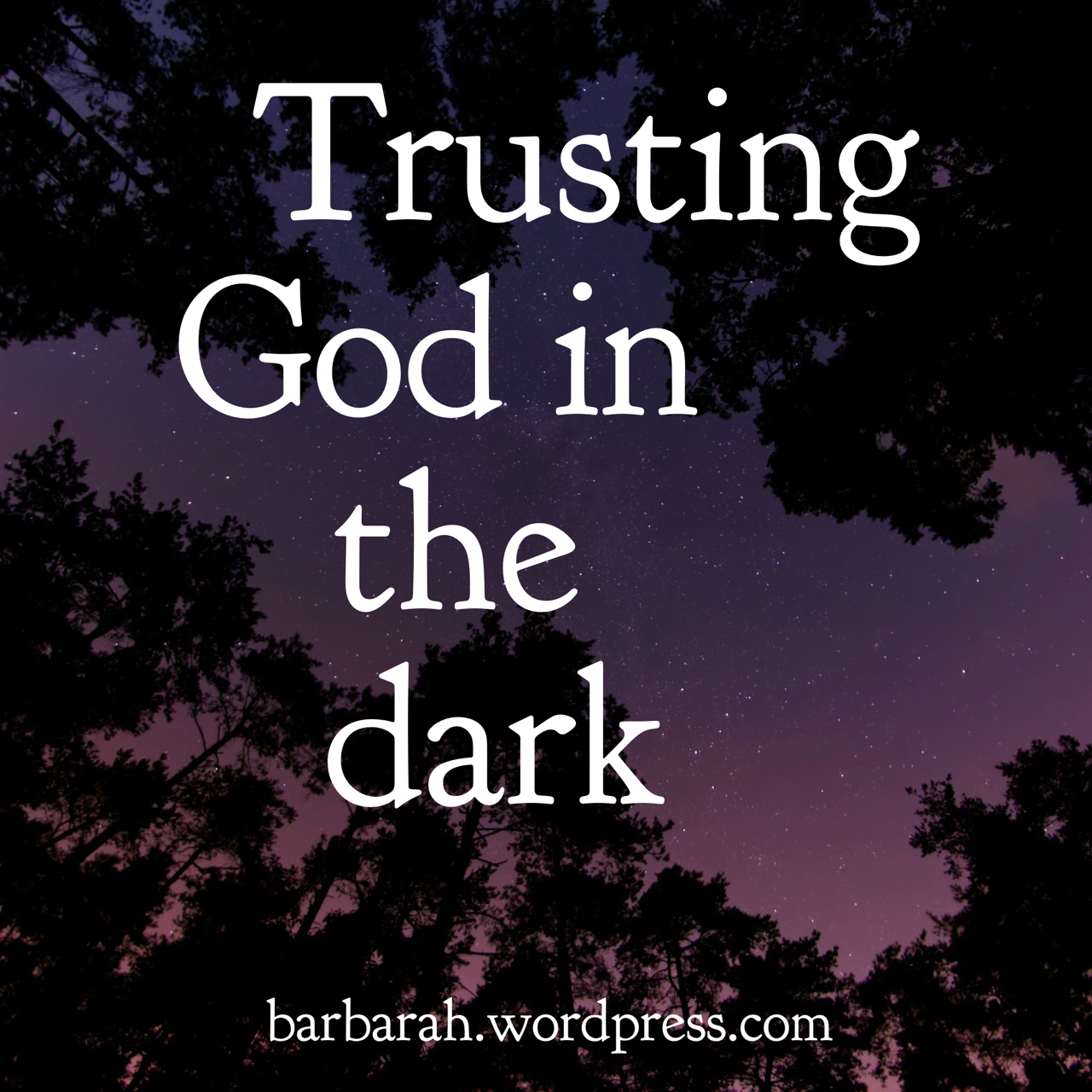 Trusting God in the Dark | Stray Thoughts
