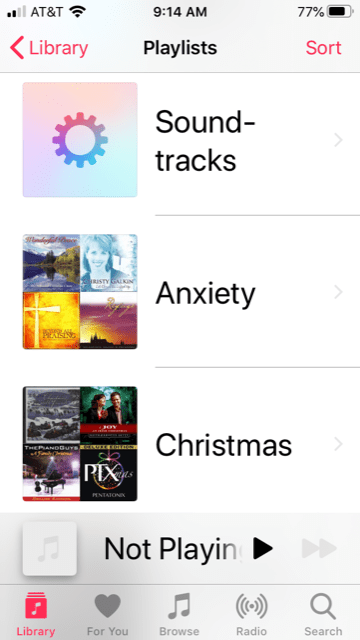 anxiety playlist