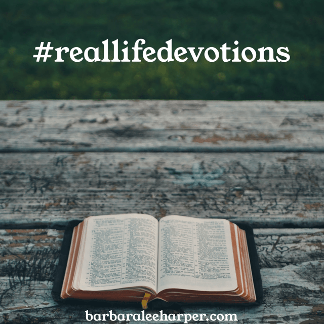 Real life devotions don't always occur in ideal settings