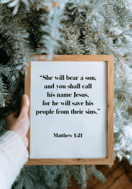 Matthew 1:21, Christmas, Jesus our Savior