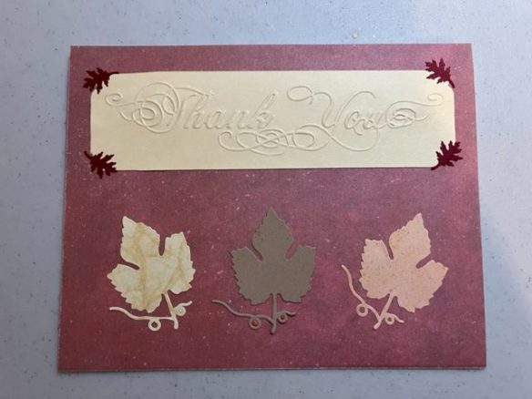 Fall thank you card