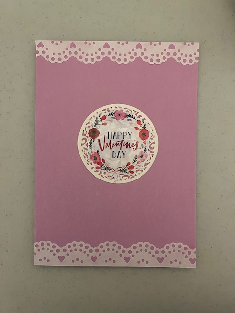 lavender Valentine card