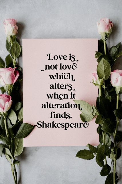 Love quote from Shakespeare