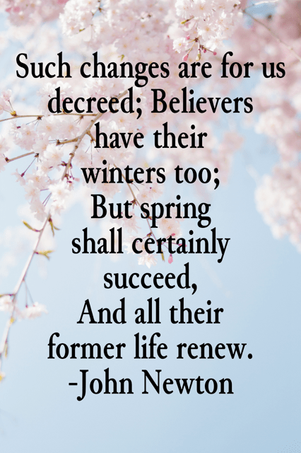 John Newton poem about spring