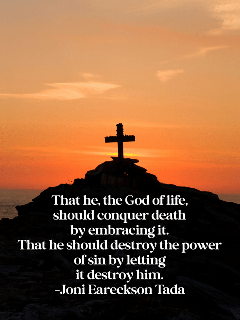 Jesus destroyed sin by letting it destroy him.