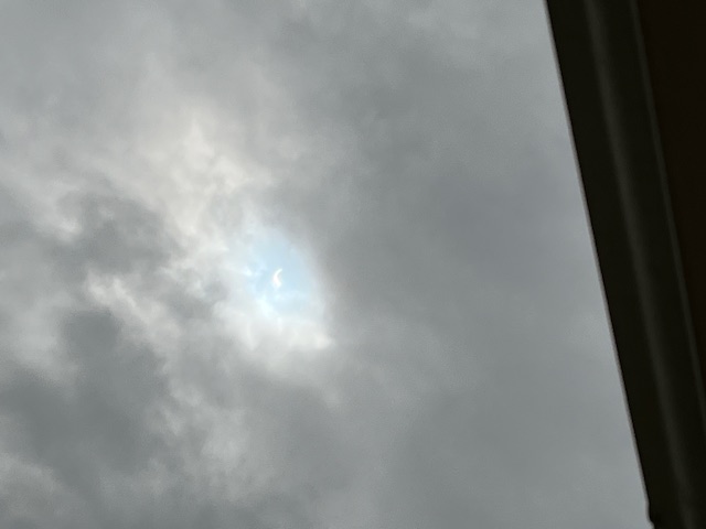 Eclipse in clouds