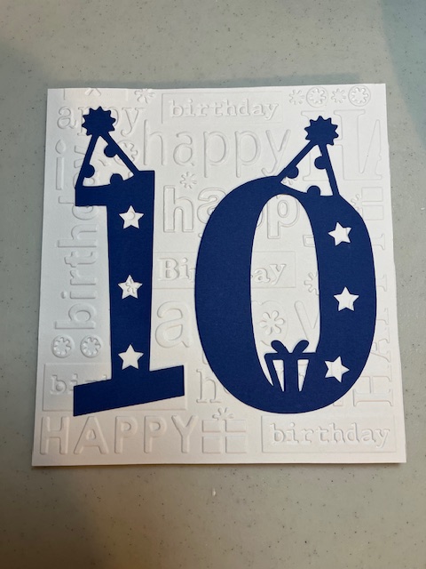 Ten year old birthday card