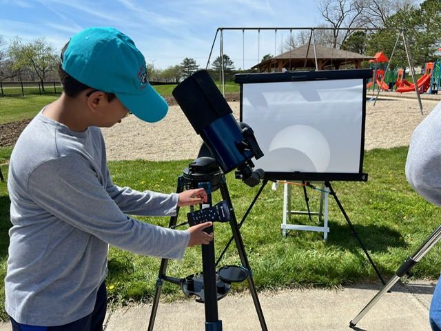 Telescope at eclipse