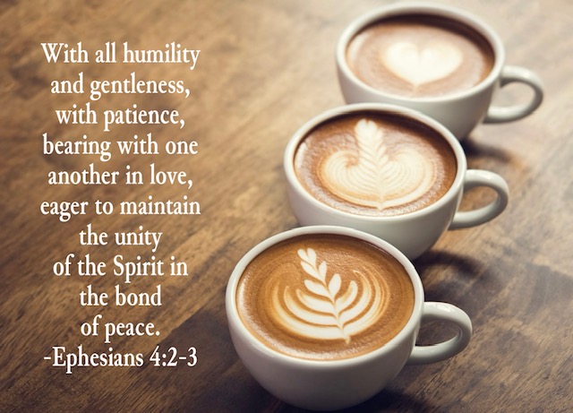 Ephesians 4:2-3: bear with one another in love