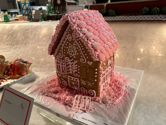 Pink gingerbread house