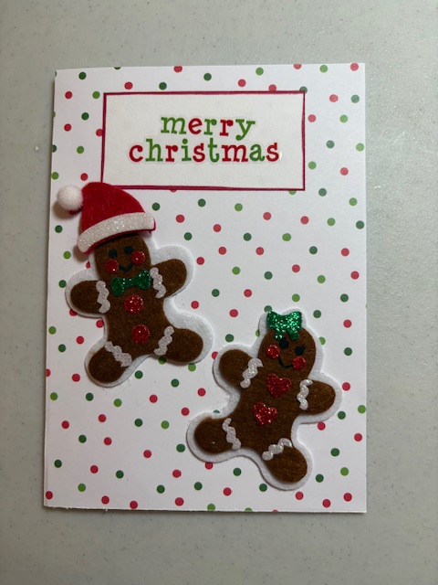 handmade Christmas card for grandchild