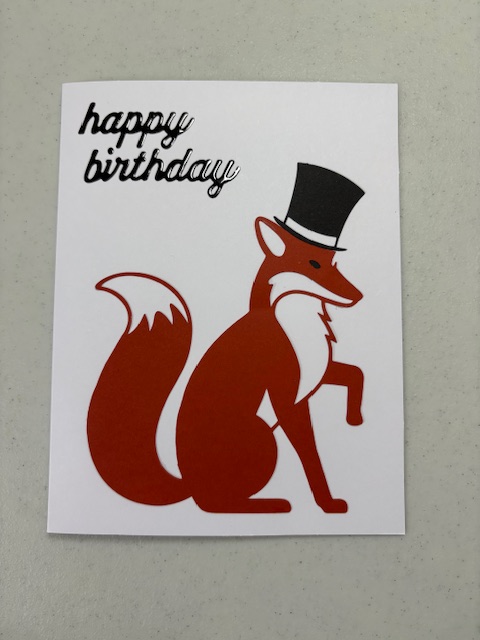 Fox birthday card