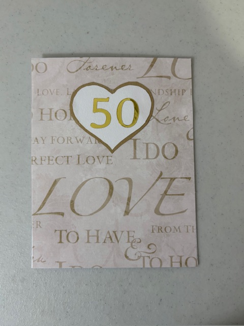 50th anniversary card