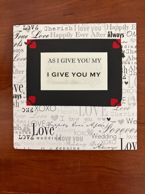 Homemade anniversary card