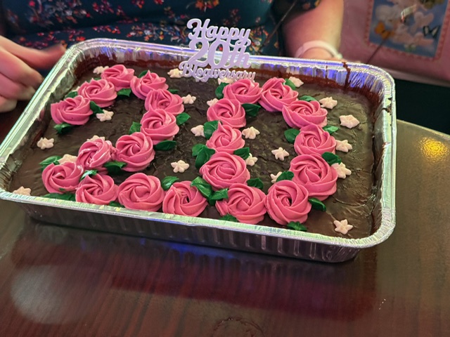 Blog anniversary cake