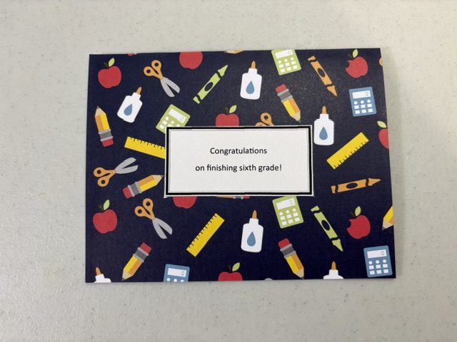 End of school card